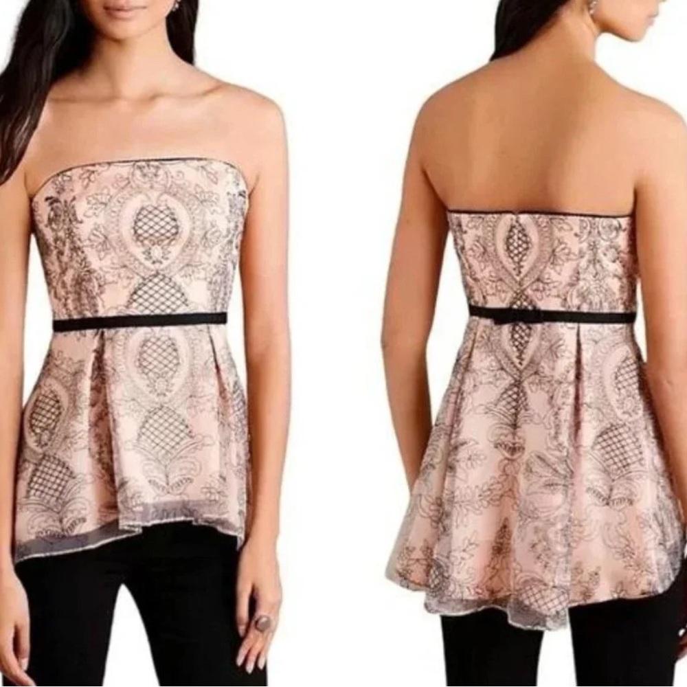 Moulinette Soeurs Blush Lace Strapless Top